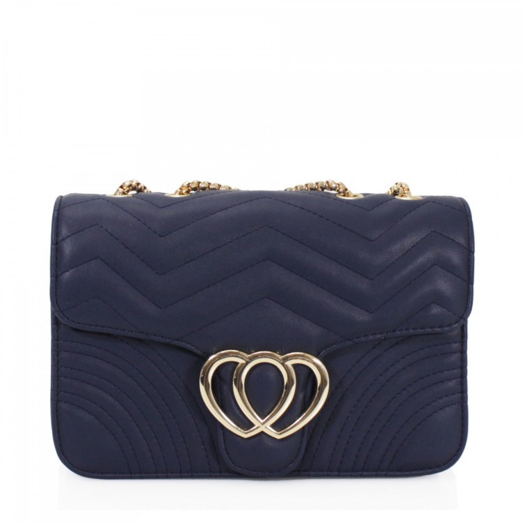 JM998 Navy Heart Cross Bag
